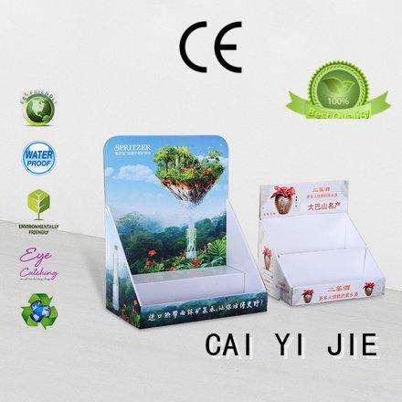 custom cardboard counter displays printed promotional cardboard display boxes CAI YI JIE Warranty