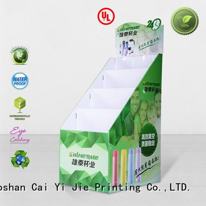 CAI YI JIE corrugated cardboard card display stand stand for promotion