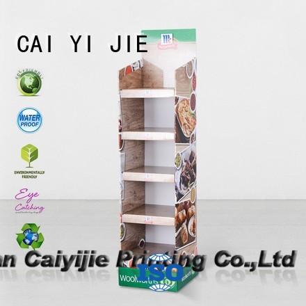 step stairglossy cardboard stand retai CAI YI JIE company