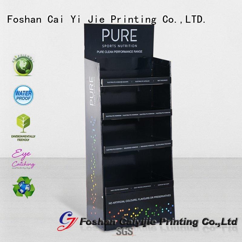 CAI YI JIE stainless tube cardboard pop displays display for socket selling