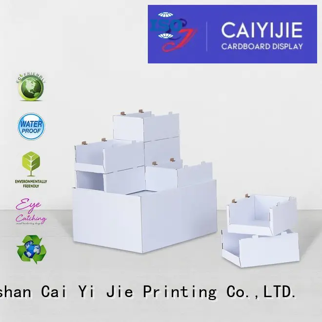 easy installation cardboard pallet boxes with lids sales for chain store CAI YI JIE