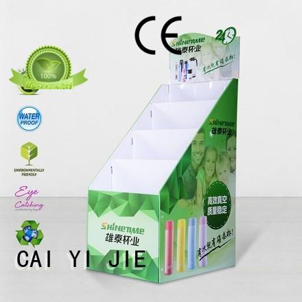 corrugated cardboard card display workbench for milk CAI YI JIE