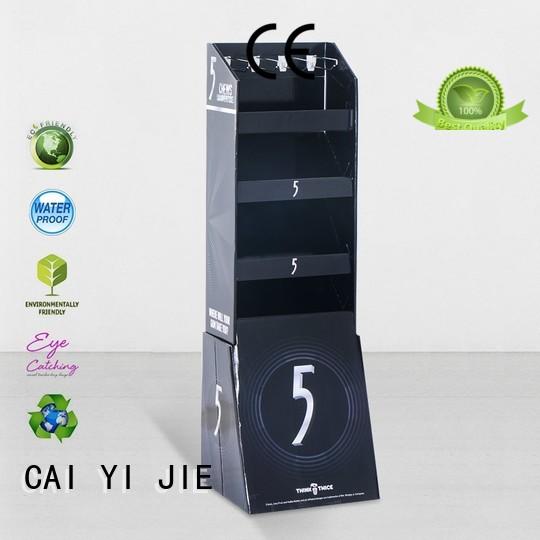CAI YI JIE printing cardboard free standing display units for phone accessories