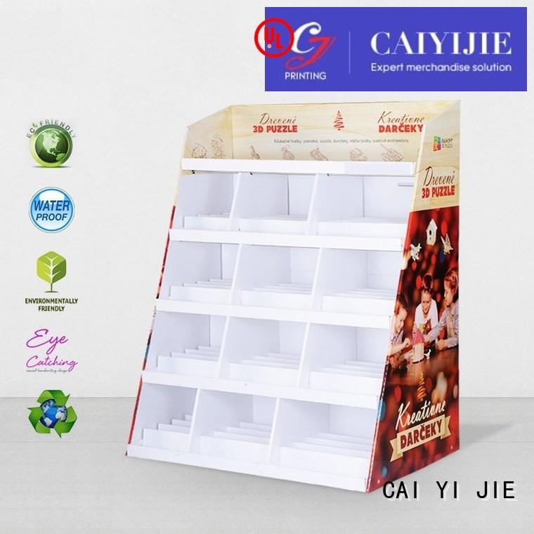 Wholesale corrugated cardboard stand CAI YI JIE Brand