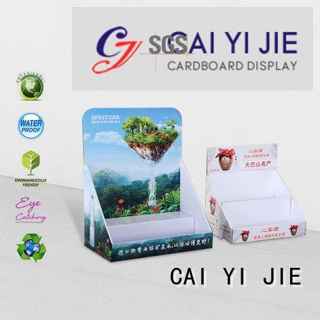 stores supermarkets products printed CAI YI JIE cardboard display boxes
