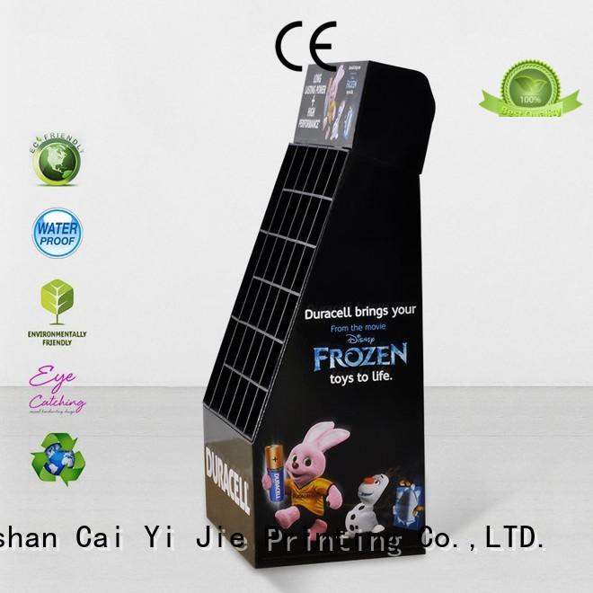 promotional cardboard product display stands printing for socket selling CAI YI JIE