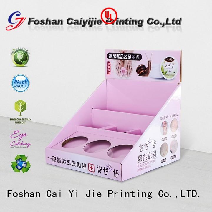 CAI YI JIE promotional cardboard book display boxes for stores