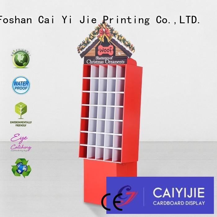 CAI YI JIE Brand retail corrugated stands custom cardboard greeting card display stand