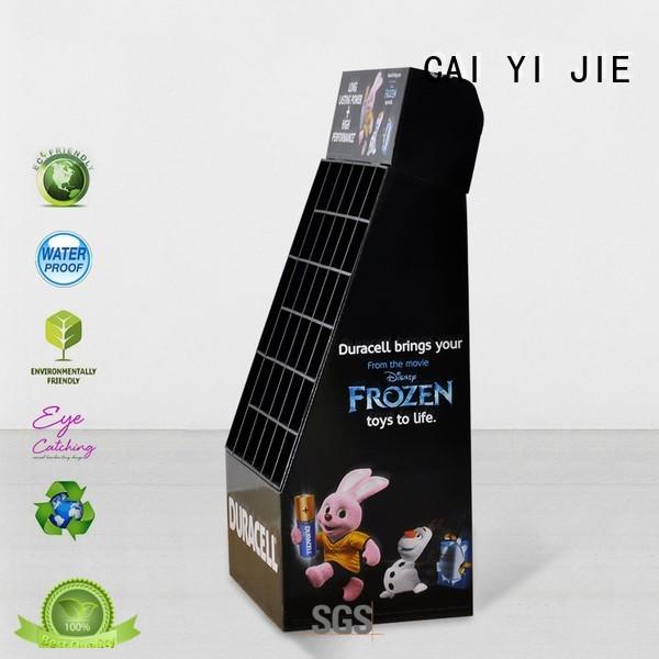 printed cardboard floor display stands product CAI YI JIE