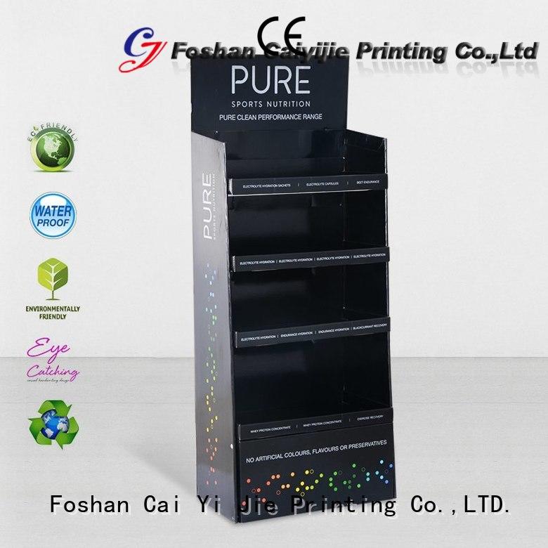 display floor display stands green for store CAI YI JIE