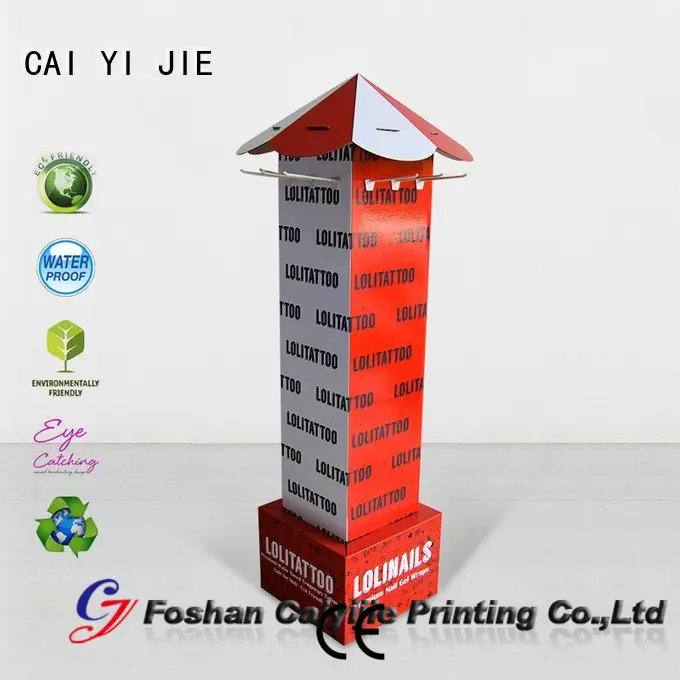 CAI YI JIE cardboard free standing display units wholesale for supermarket