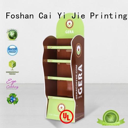 cardboard greeting card display stand step cardboard stand CAI YI JIE Brand