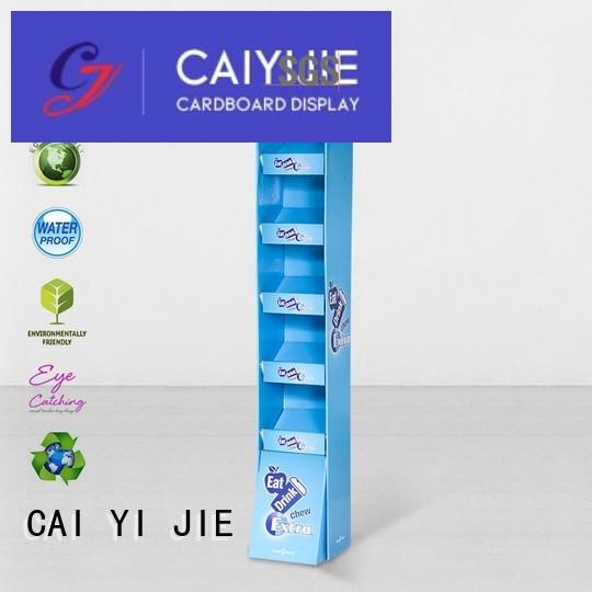 CAI YI JIE glossy cardboard display units stands