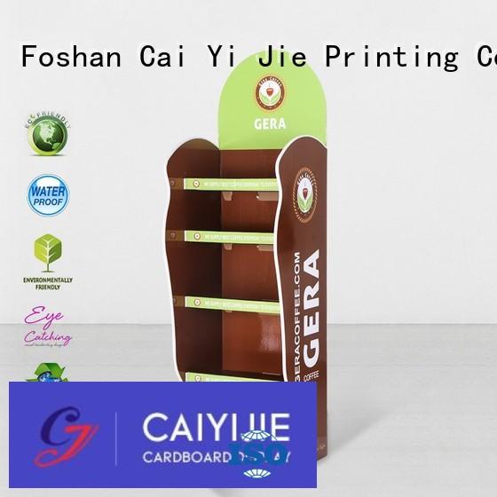 cardboard greeting card display stand stiand CAI YI JIE Brand cardboard stand