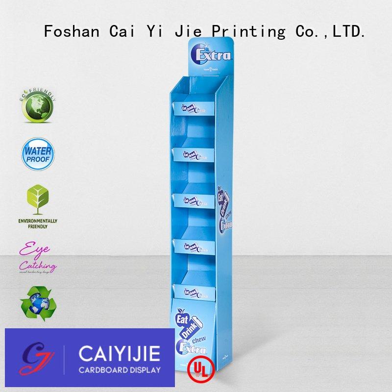 Custom cardboard stand display step large CAI YI JIE