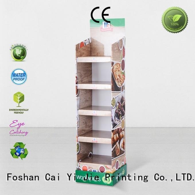 CAI YI JIE Brand chain large cardboard greeting card display stand plastic