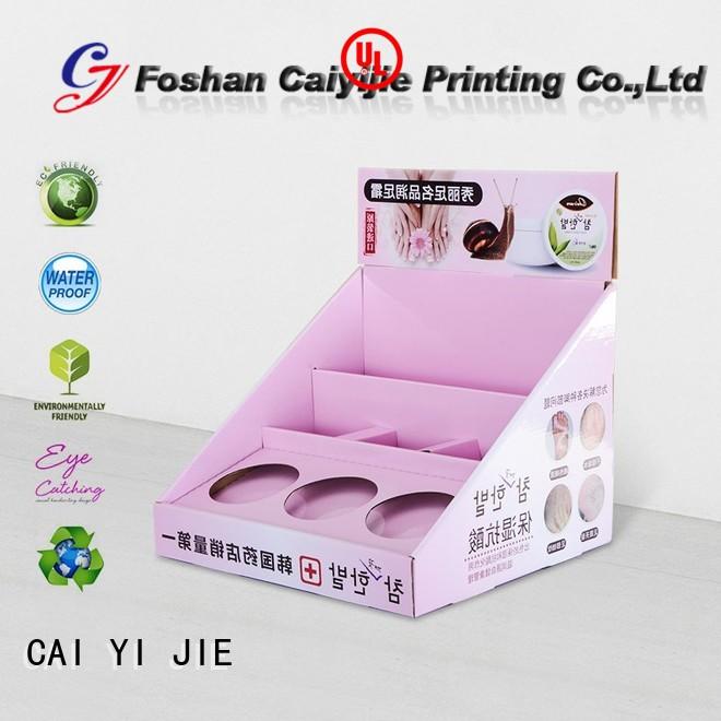 promotional supermarkets custom cardboard counter displays display retail CAI YI JIE Brand