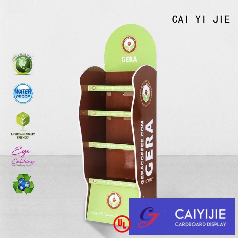 cardboard greeting card display stand corrugated pop promotional CAI YI JIE