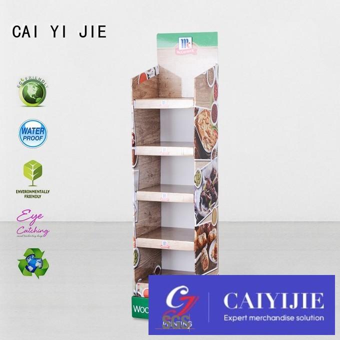 stainless tube point of sale display stands step for led light