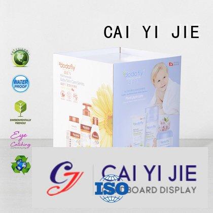 CAI YI JIE Brand cheese merchandising cardboard dump bins for retail corrugated display