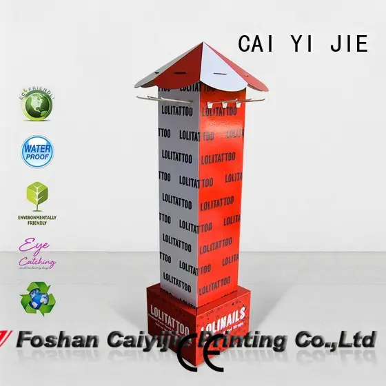 CAI YI JIE cardboard business card display holders cardboard display for phone accessories