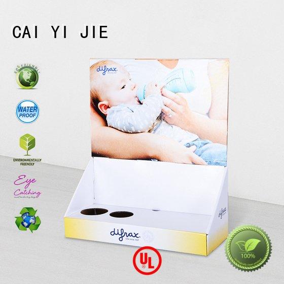 printed counter chain custom cardboard counter displays CAI YI JIE