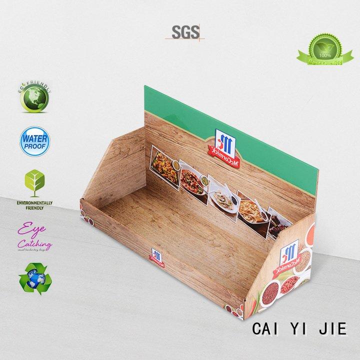 stands sale supermarkets printed CAI YI JIE cardboard display boxes