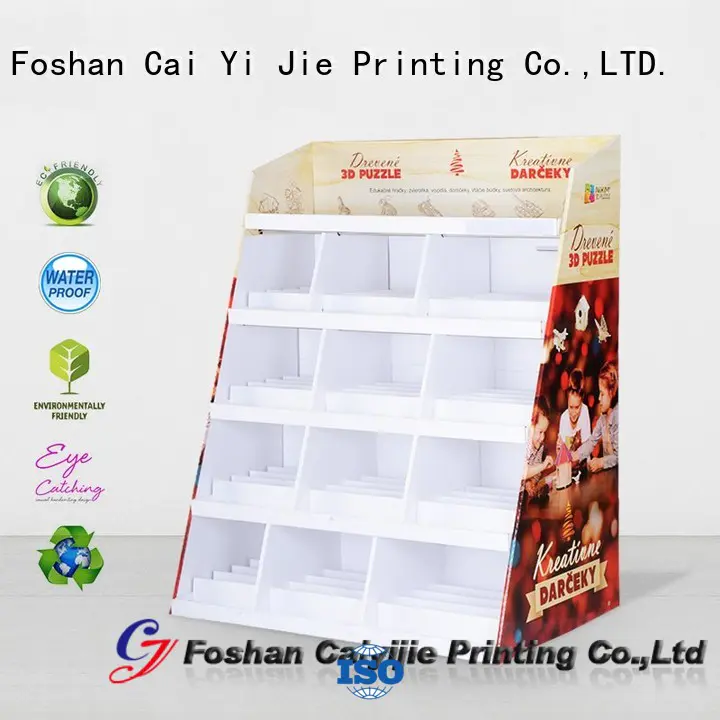clip corrugated floor displays modeling for promotion CAI YI JIE