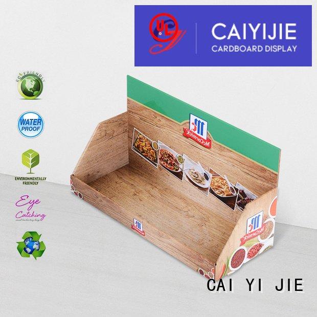 Hot custom cardboard counter displays product display printed CAI YI JIE Brand