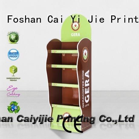 CAI YI JIE Brand promotional cardboard greeting card display stand stiand supplier