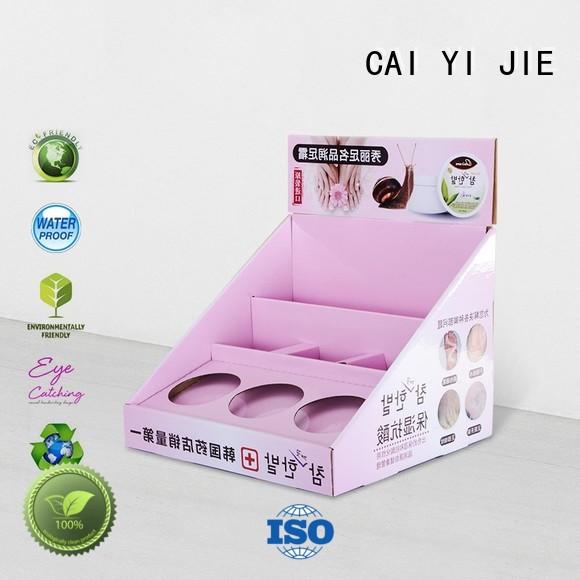 CAI YI JIE promotional cardboard countertop displays stands boxes for marketing