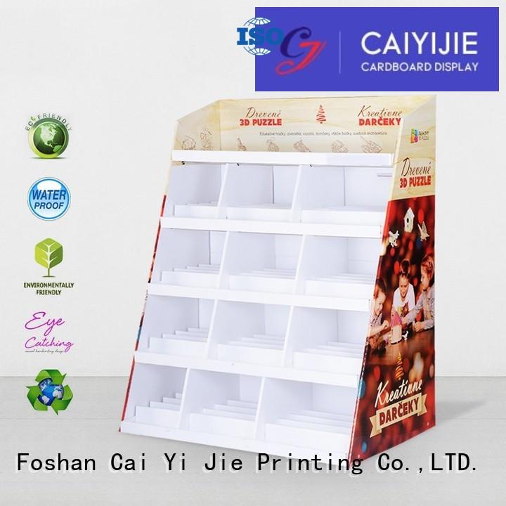 products uv cardboard cardboard greeting card display stand CAI YI JIE manufacture