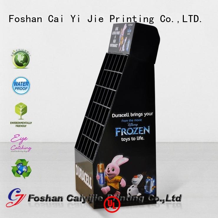 retai clip stairglossy CAI YI JIE Brand cardboard greeting card display stand factory