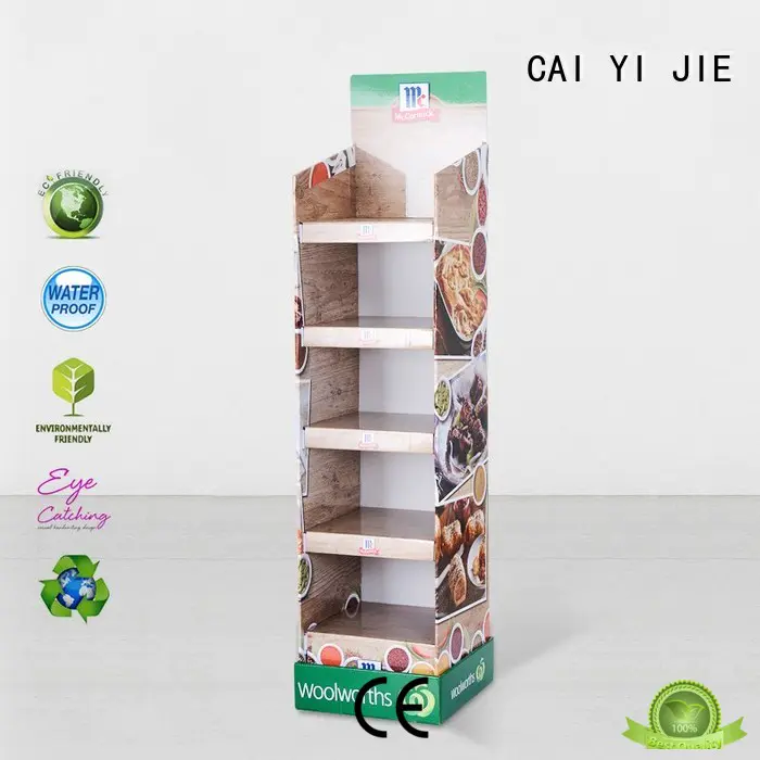 Printed Cardboard Retail Display Stand With Plastic Clip