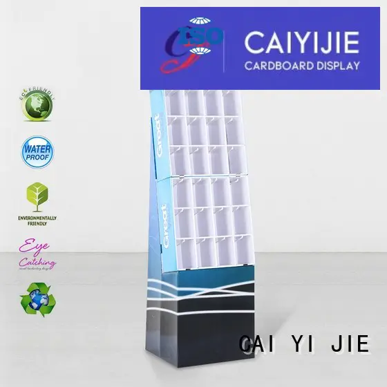 CAI YI JIE mobile cardboard business card display holders wholesale for perfume