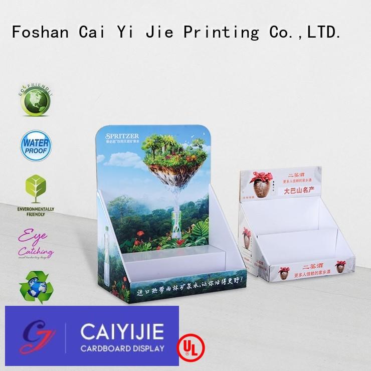 cardboard counter display boxes OEM for units chain CAI YI JIE