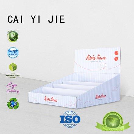 chain boxes custom cardboard counter displays CAI YI JIE