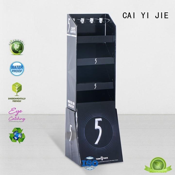 Quality CAI YI JIE Brand counter hook display stand printing supermarket