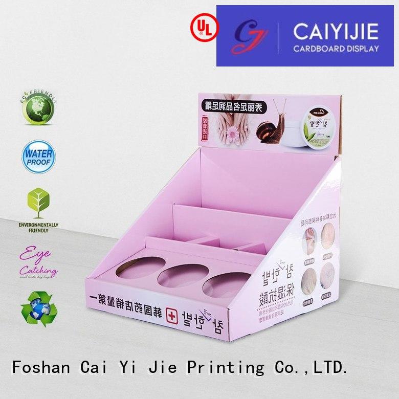 custom cardboard counter displays supermarkets printed countertop Warranty CAI YI JIE