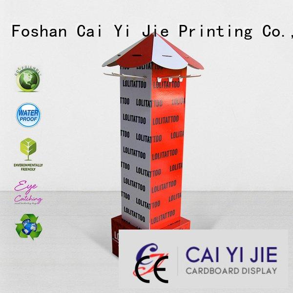 CAI YI JIE counter hook display stand full cardboard stands