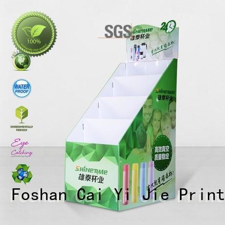stainless tube cardboard pop displays stands for paper shelf