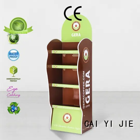 CAI YI JIE large cardboard pop displays rack for socket selling