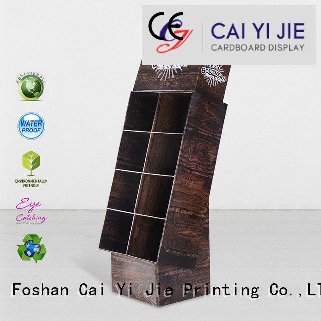 CAI YI JIE Brand tube floor cardboard greeting card display stand space chain