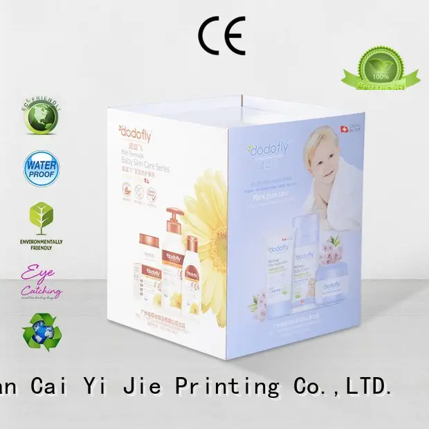 CAI YI JIE best quality cardboard bins for sale printing corrugated display