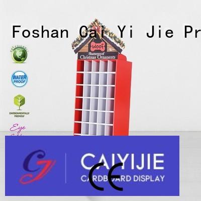 super stairglossy retail cardboard greeting card display stand CAI YI JIE Brand