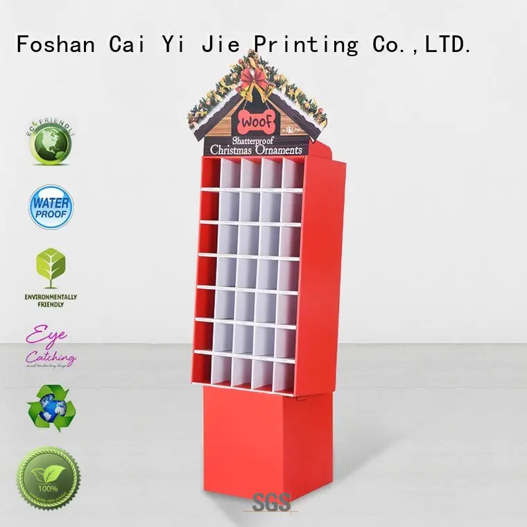 CAI YI JIE promotional custom cardboard display stands shape for store