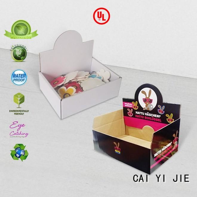 CAI YI JIE promotional retail display boxes cardboard displays for units chain