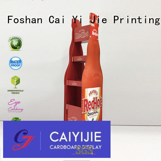 CAI YI JIE retail cardboard pop up displays stands for cabinet