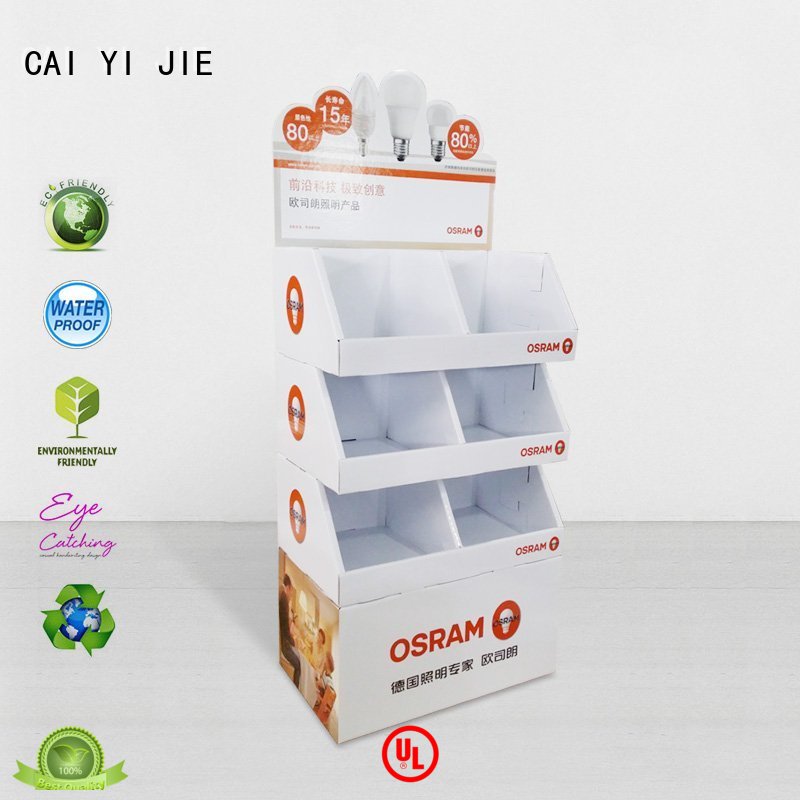 CAI YI JIE special floor display stands for foods