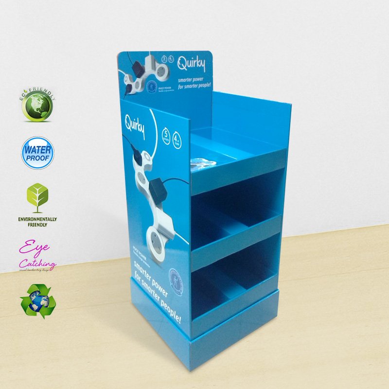 CAI YI JIE Multi-Function Socket Paper Shelf Display Stand Cardboard Floor Display image15